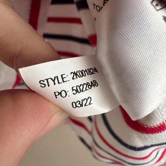Vineyard Vines Women's Striped Deluxe T-Shirt Red White and Blue Top Size Small - Picture 4 of 5